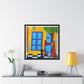 Blue Robot II Playing Chess Poster Wall Art