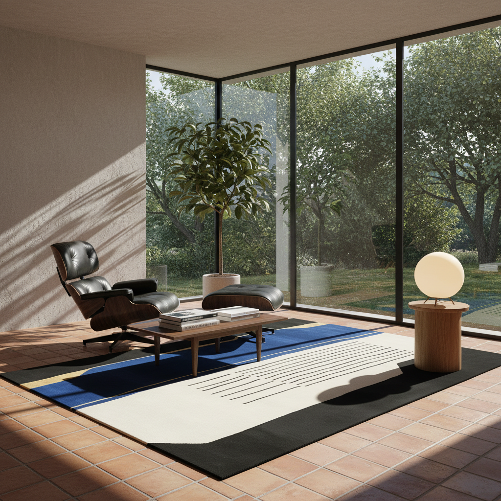 Blueprint Rhythm Flow Hand Tufted Rug