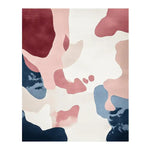 The Blush Cloud Terrain Hand Tufted Rug showcases an abstract design with soft pink, blue, and cream hues. This contemporary wool area rug is perfect for large living rooms, offering a stylish touch to any space. Ideal for use as a living room rug in an 8x10 size, it combines modern aesthetics with comfort.