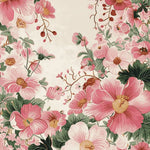 The Blush Garden Bloom Hand Tufted Rug features a vibrant floral design with pink blossoms and green leaves, perfect as an area rug for adding charm to your living room. This wool rug blends style and comfort, making it an ideal choice for those seeking elegant rugs for living room spaces.