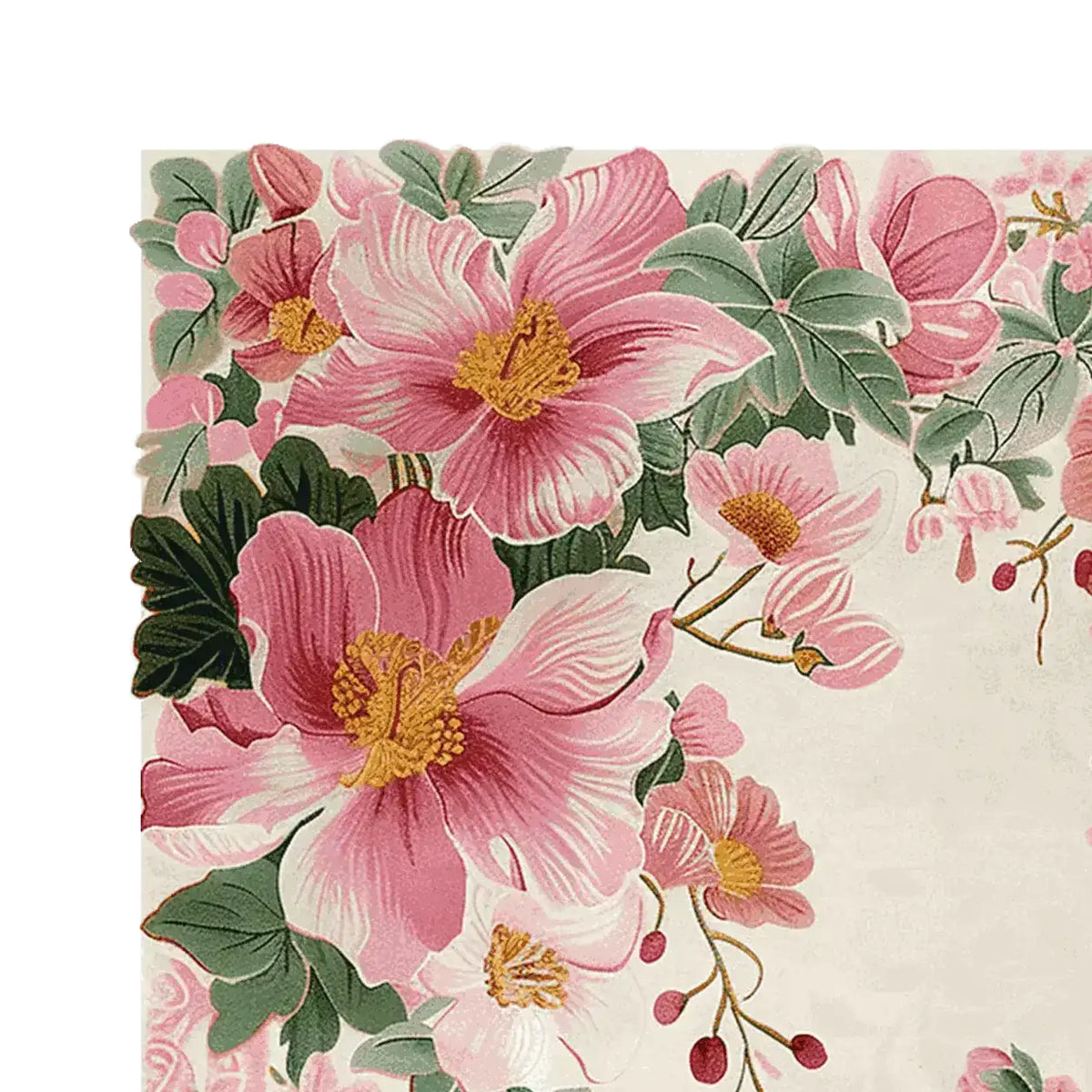 Vibrant Blush Garden Bloom Hand Tufted Area Rug featuring bold pink and green floral designs. Perfect for adding a touch of elegance to any living room, this wool rug combines durability with style, making it an ideal choice for area rugs for living room.