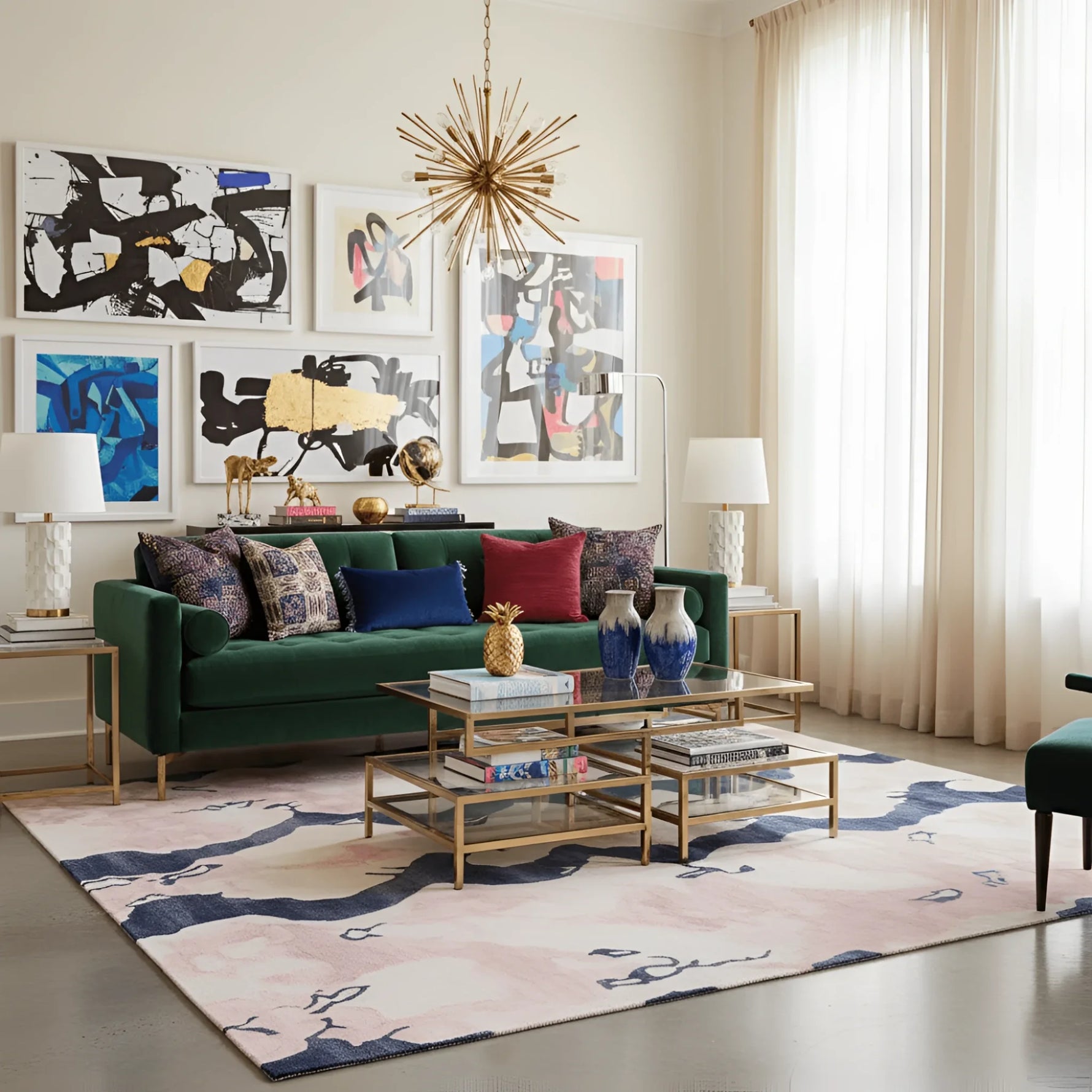 Blush Marble Current Hand Tufted Rug - MAIA HOMES