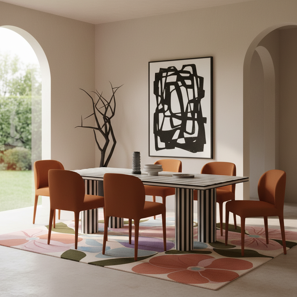 Blush Petal Chaos Hand Tufted Rug
