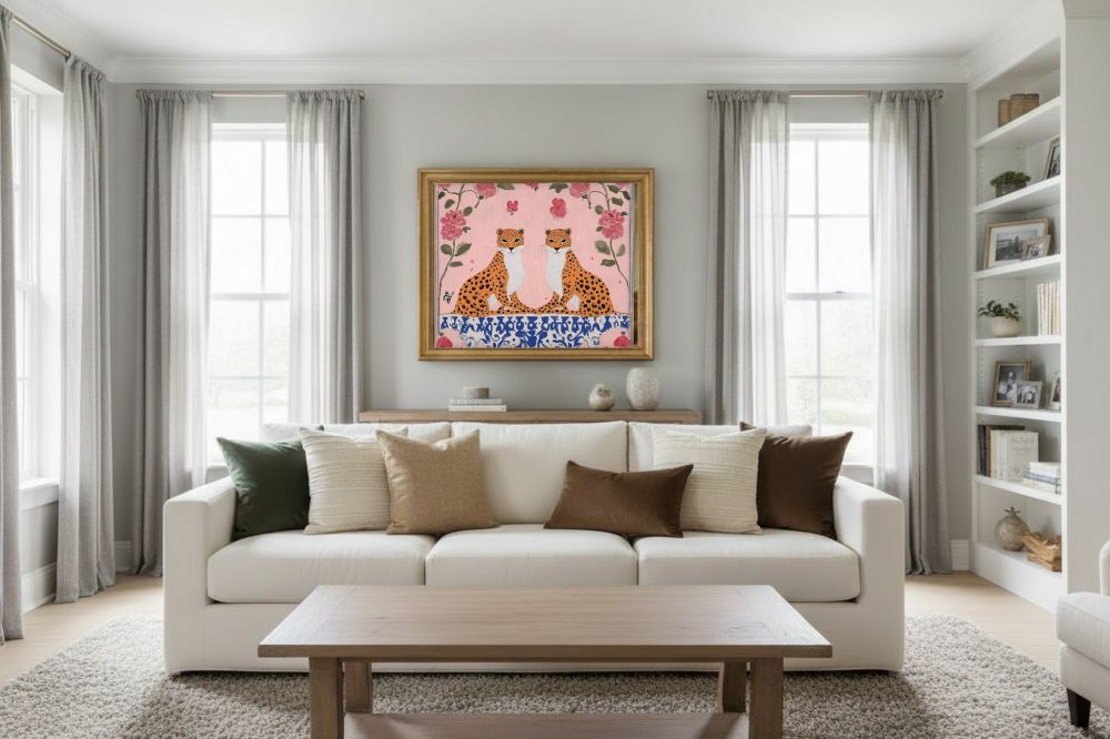 Framed room mockup - gold