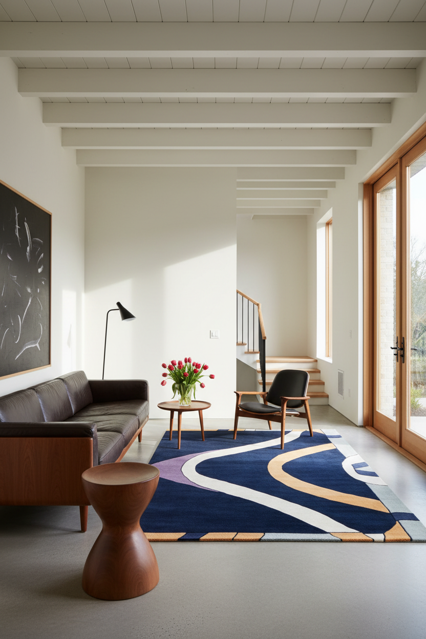 Bold Collapse Curve Hand Tufted Rug