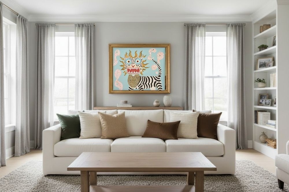 Framed room mockup - gold