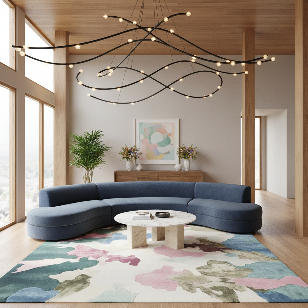 Botanic Blur Harmony Hand Tufted Rug