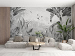 Botanical Beauty Black and White Wallpaper Mural