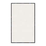 Botanical Bliss Floral Design Cotton Kitchen Towel reverse view, white cotton reverse side with dark floral-patterned decorative border