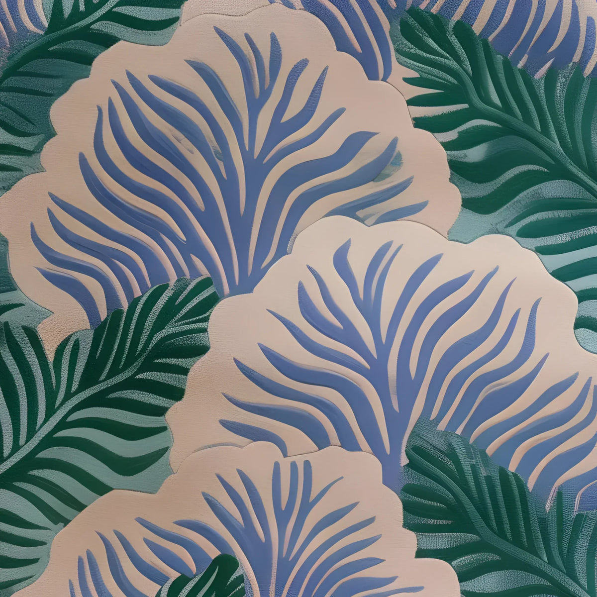 The Botanical Dream Hand Tufted Wool Rug features a vibrant abstract pattern with lush green and blue leaf motifs. Perfect for adding a touch of nature to your space, this large area rug is ideal for a living room setting. Its 8x10 size and wool construction make it both durable and stylish, blending seamlessly into various decor styles.