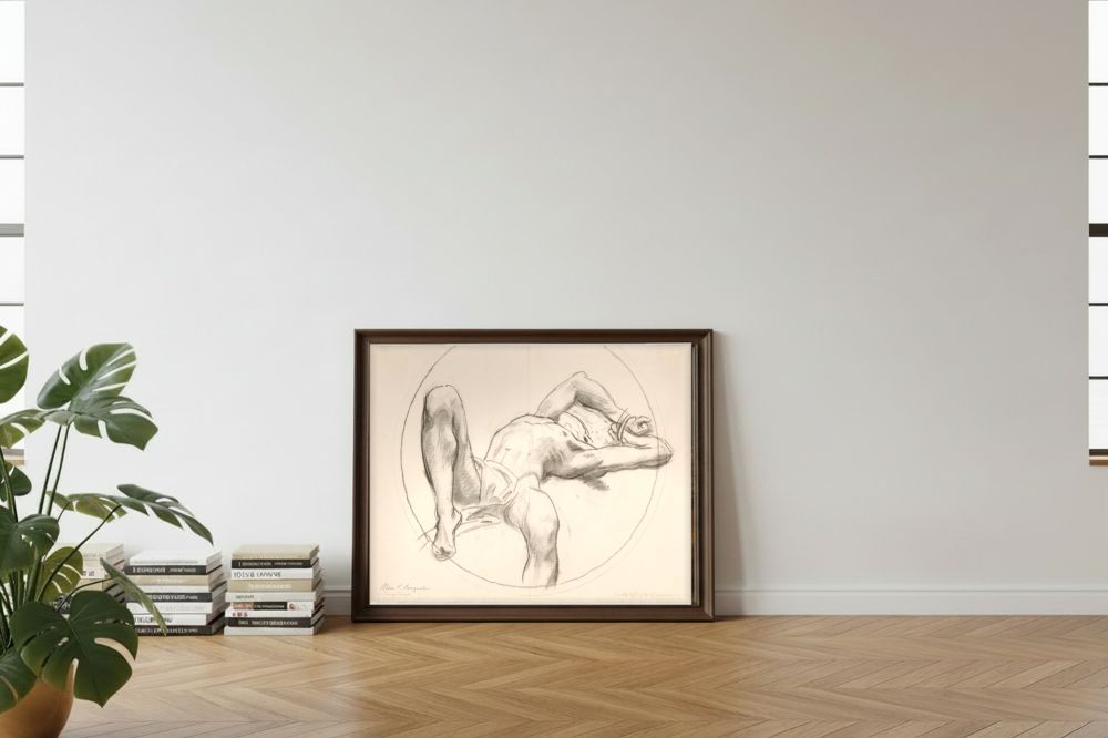 Framed room mockup - leaning