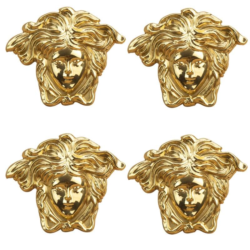 Brass Angel Face Cabinet Door Pull Set of 4