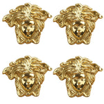 Brass Angel Face Cabinet Door Pull Set of 4