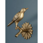 Brass Bird on Tree Branch Curtain Hook