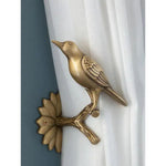 Brass Bird on Tree Branch Curtain Hook