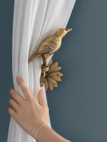 Brass Bird on Tree Branch Curtain Hook