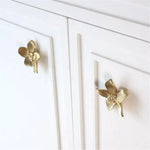 Brass Dogwood Flower Door Knob