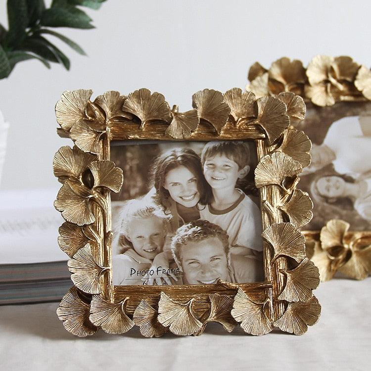 Brass Ginkgo Leaf Photo Frame