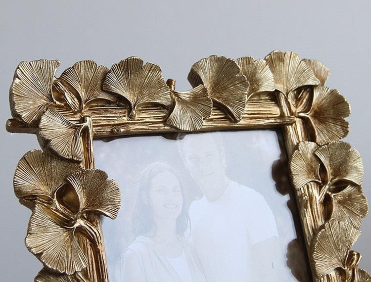 Brass Ginkgo Leaf Photo Frame