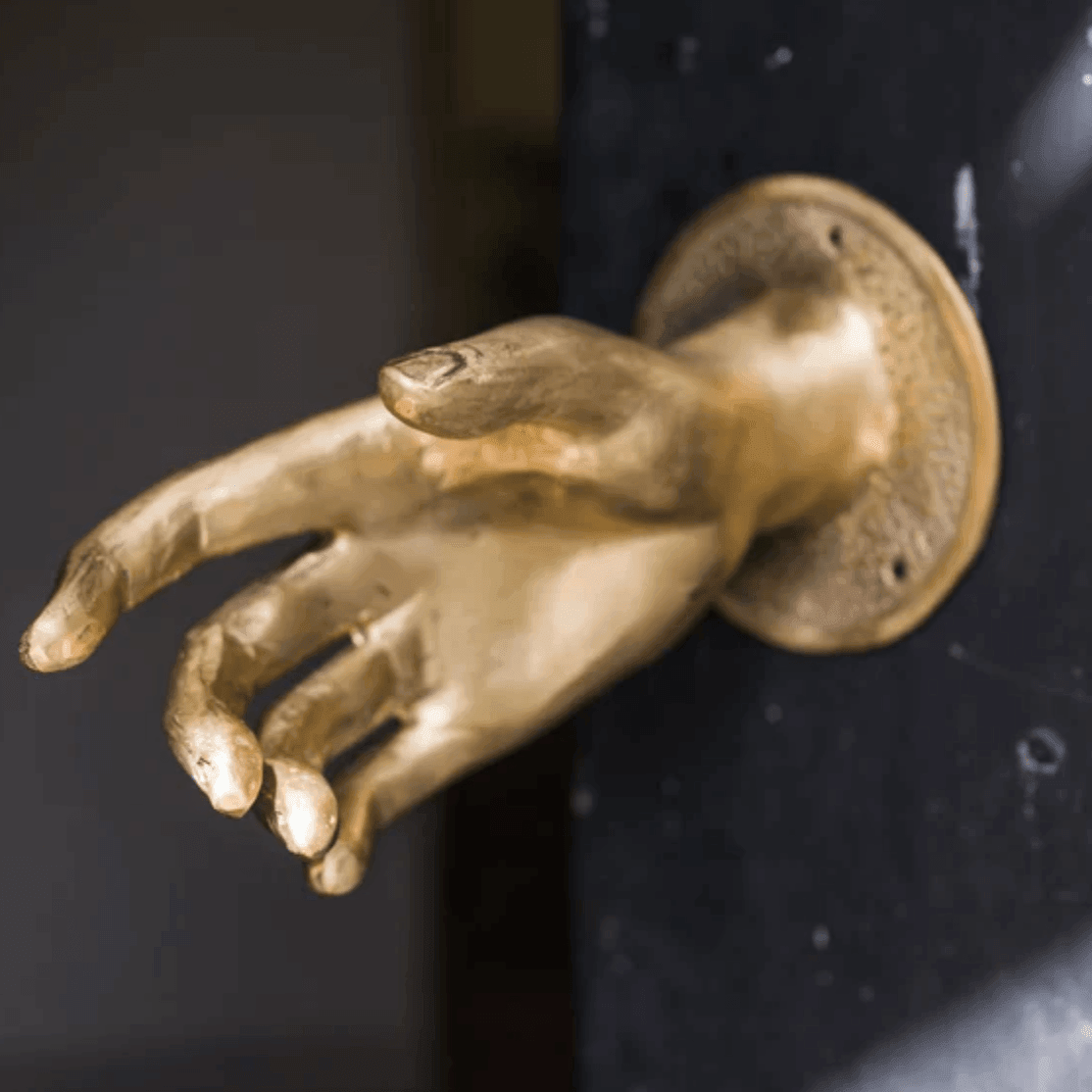 Brass Hand Shake Door Pull Handle 