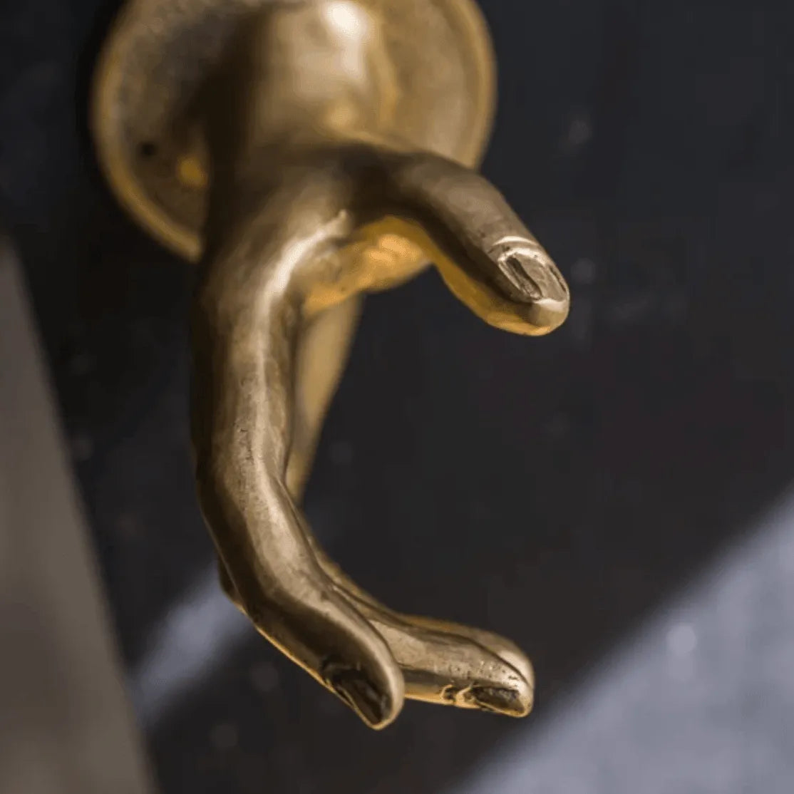 Brass Hand Shake Door Pull Handle