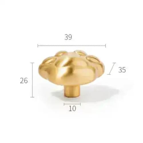 Brass Paw Shaped Cabinet Door Knob - MAIA HOMES
