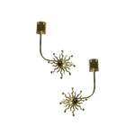 Brass Sun Burst Curtain Hook Pair