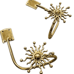 Brass Sun Burst Curtain Hook