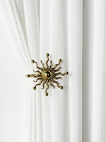 Brass Sun Burst Curtain Hook