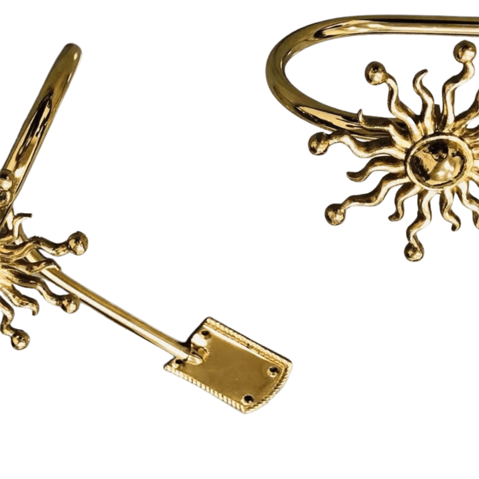 Brass Sun Burst Curtain Hook