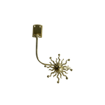 Brass Sun Burst Curtain Hook Left Side