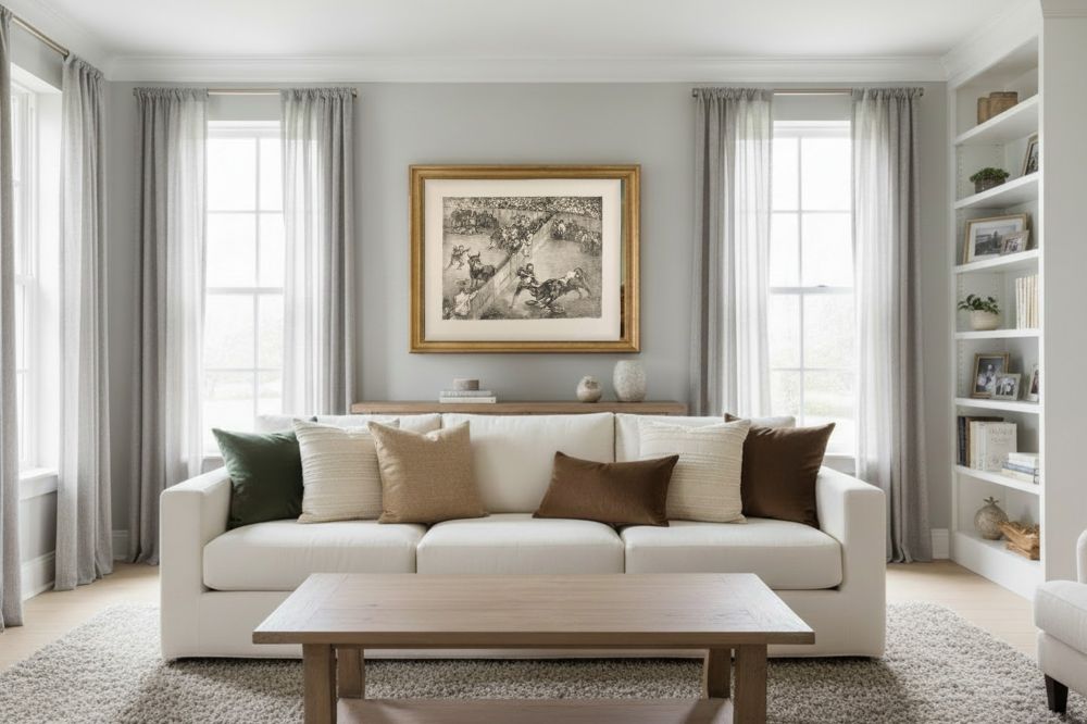 Framed room mockup - gold
