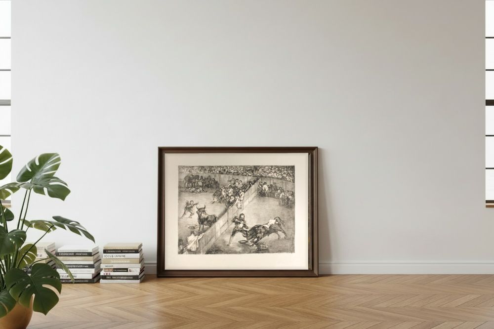 Framed room mockup - leaning
