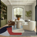 Calm Curve Composition Hand Tufted Rug