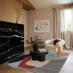 Calm Curve Composition Hand Tufted Rug