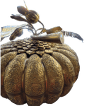 Cambodian Engraved Brass Pumpkin Betel Box