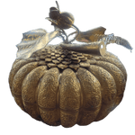 Cambodian Engraved Brass Pumpkin Betel Box