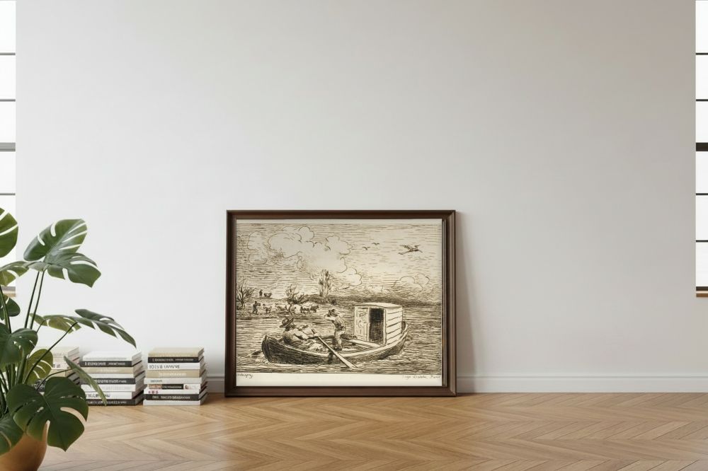 Framed room mockup - leaning