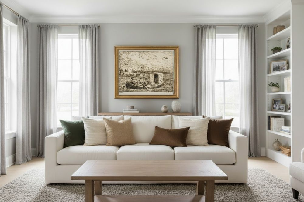 Framed room mockup - gold