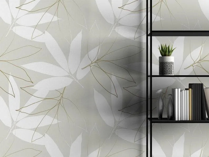 Cannabis Sativa Leaves Neutral Floral Wallpaper