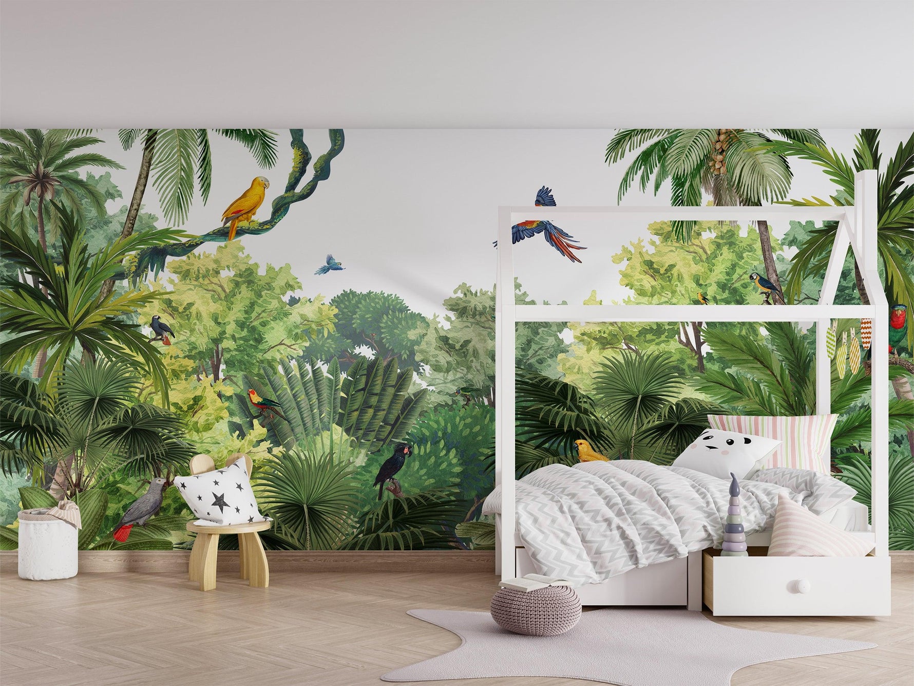 Canopy Jungle Bright Wallpaper Mural