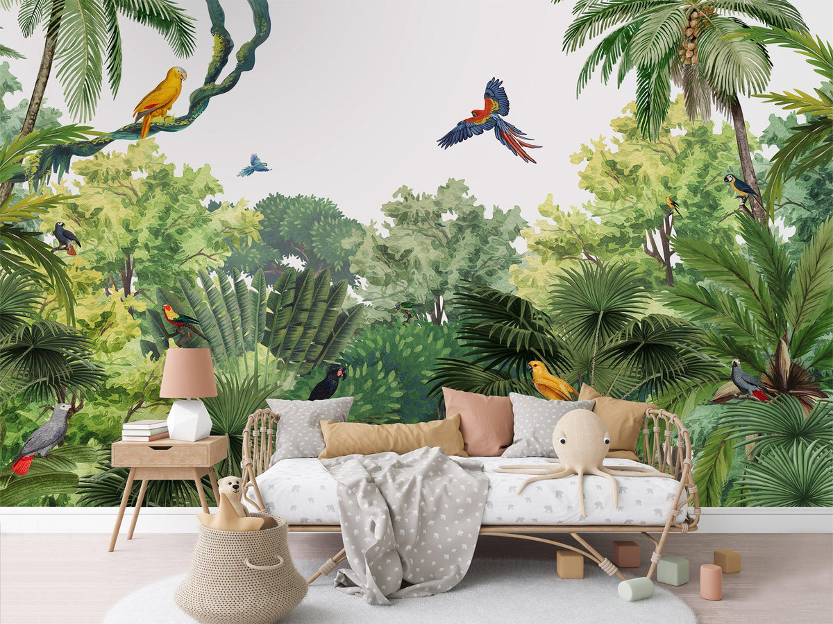 Canopy Jungle Bright Wallpaper Mural