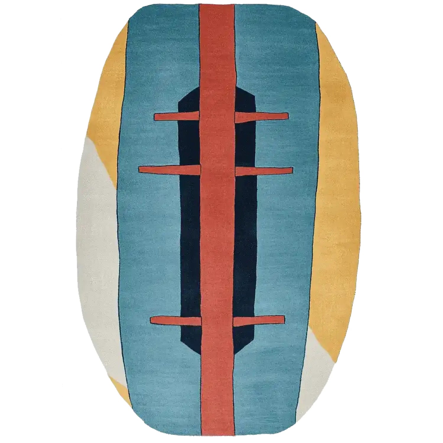 Stylish Canvas Cut Motion Hand Tufted Rug featuring a modern abstract design with vibrant colors, perfect for adding a contemporary touch to your living room. Ideal as an area rug for living room spaces, this wool rug is available in an 8x10 size, enhancing the aesthetic appeal of your decor.