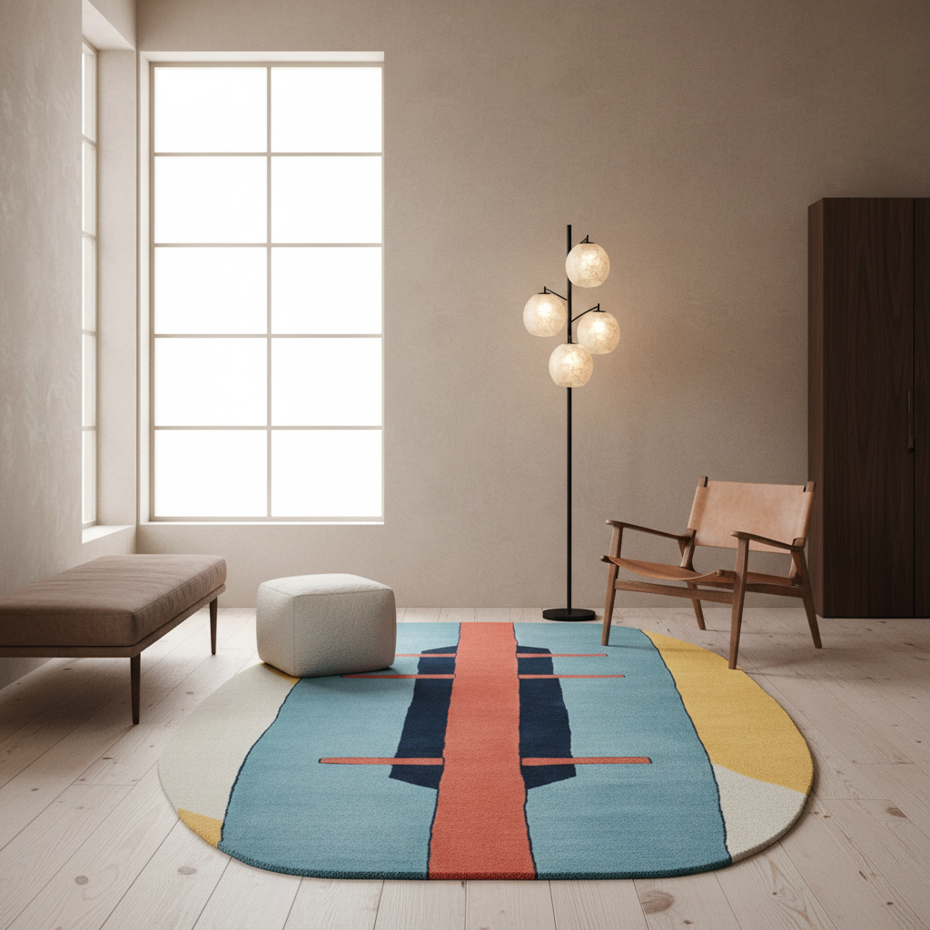 Canvas Cut Motion Hand Tufted Rug