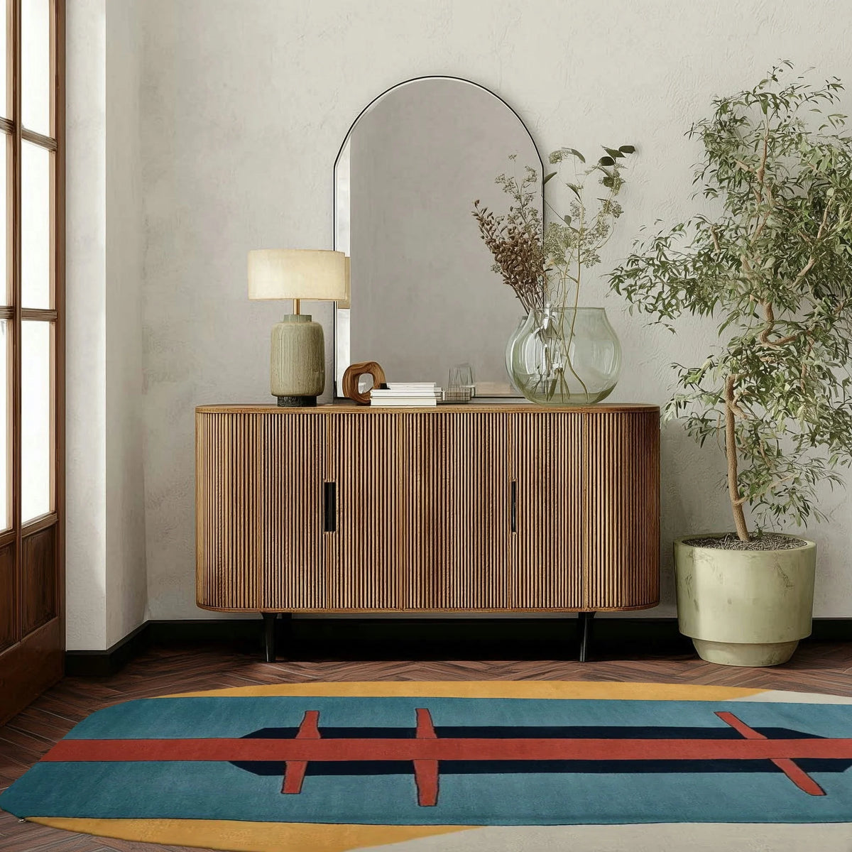 Canvas Cut Motion Hand Tufted Rug