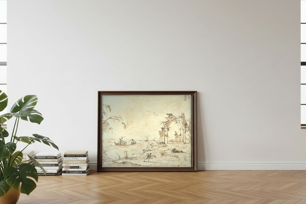 Framed room mockup - leaning