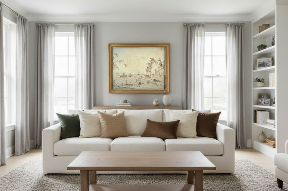 Framed room mockup - gold