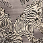 Close-up view of a Carved Motion Surface Hand Tufted Area Rug showcasing its intricate abstract design. Perfect for adding a contemporary touch to living room area rugs, this large wool rug features flowing lines and a modern pattern, ideal for contemporary spaces.