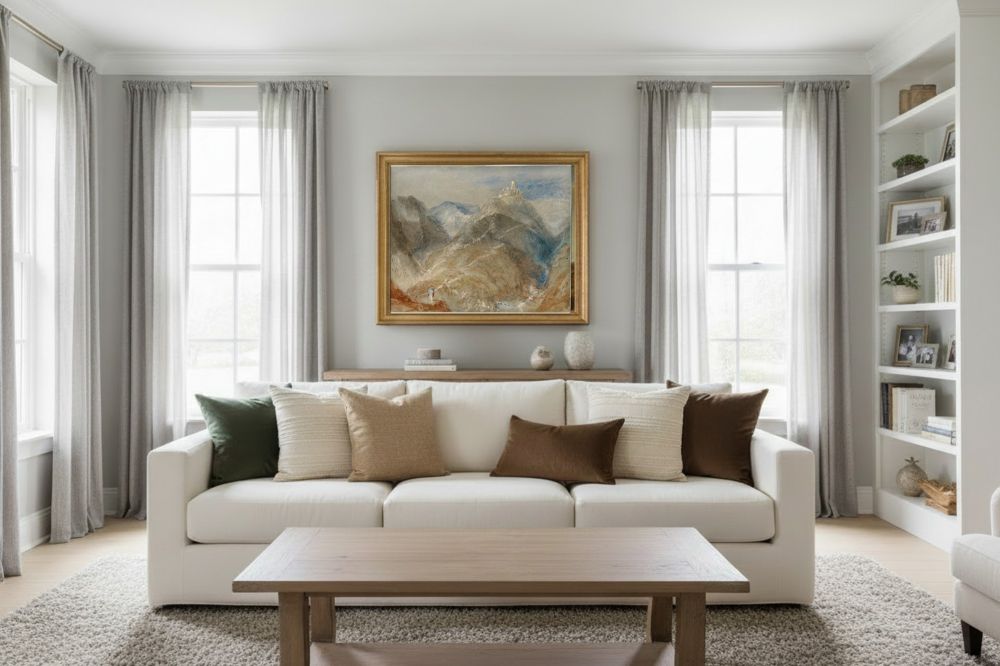 Framed room mockup - gold