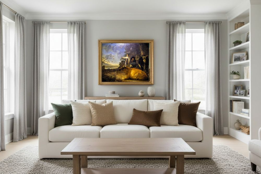 Framed room mockup - gold